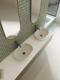 现代风格洗手台双盆设计