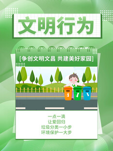 文明行为宣传公益海报