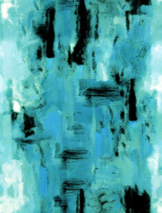 蓝调抽象几何色块图案