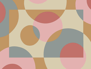 几何圆形拼接抽象地垫图案浅色一