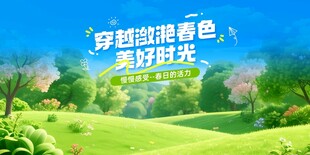 梦幻绿色田野美好时光