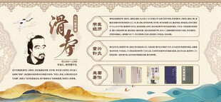 浅色复古中医医药主画面