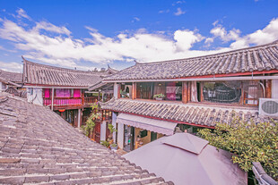 古雅中式庭院屋顶景致