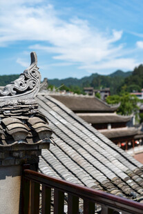 中式古建屋顶风景