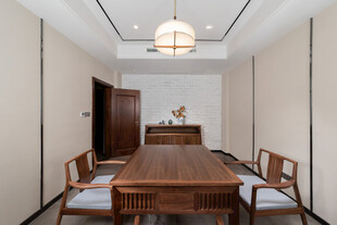 中式雅致茶室室内场景