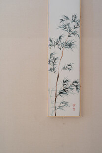 中式水墨风竹枝挂画
