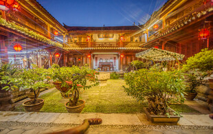 古院落夜景 中式建筑之美