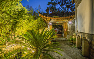 中式庭院夜景 静谧雅致