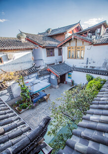 中式庭院屋顶视角景观