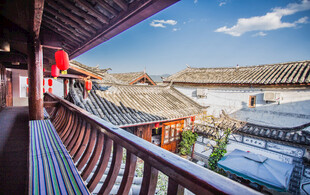中式庭院露台风景