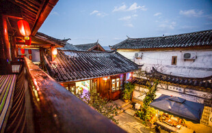 古村落夜景 静谧美好