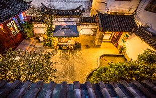 古雅庭院夜景 静谧美好