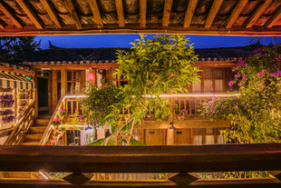 中式庭院夜景 静谧雅致