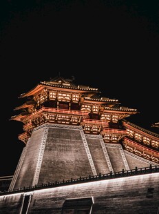 古城楼夜景璀璨