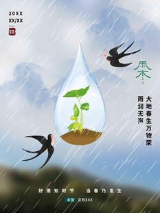 雨水海报