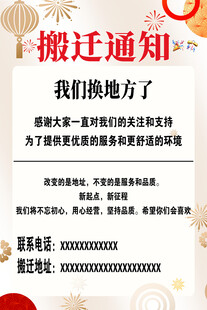 搬迁通知海报