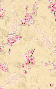 淡粉花枝纹理背景图案