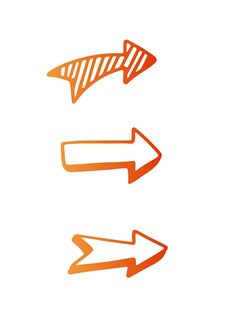 橙色箭头图标集合