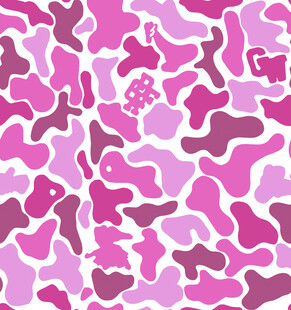 粉色系迷彩图案背景