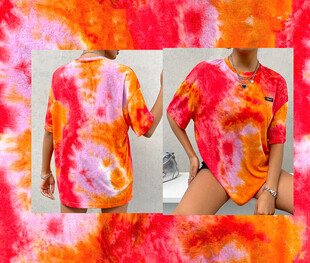 多彩扎染上衣展示