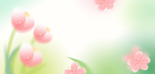 粉色花卉清新背景图