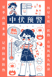 中伏预警科普插画
