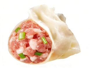 鲜肉葱花馄饨特写