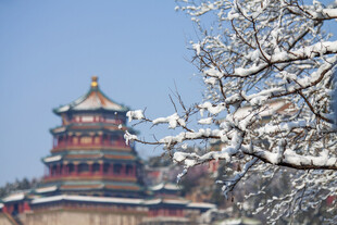 颐和园春分晴雪风光