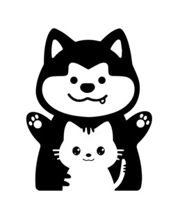 宠物猫猫狗狗矢量图