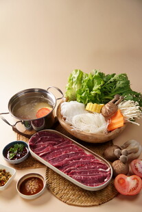 牛肉火锅食材展示