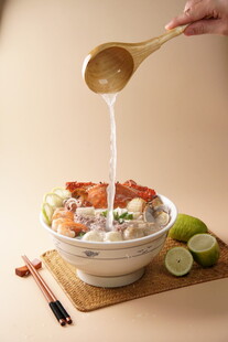 日式海鲜盖饭制作瞬间