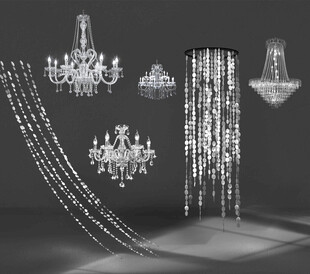 奢华水晶吊灯组合展示