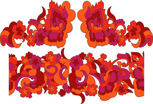 绚丽多彩中式传统花纹图案