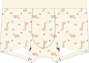 卡通图案男士平角内裤
