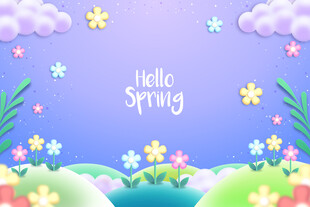 你好春天  梦幻春日风景