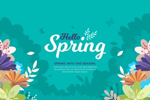 清新春日花卉背景图