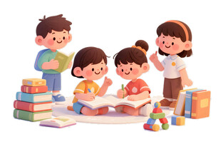 儿童快乐玩耍与创意搭建