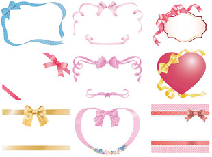 各种蝴蝶结边框