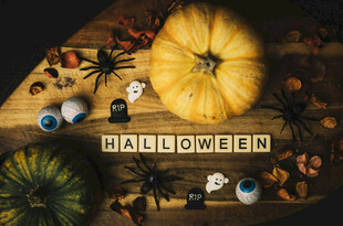 万圣节南瓜装饰场景