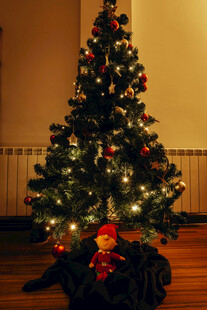 温馨装饰的圣诞树