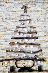 复古钟表圣诞树创意装饰