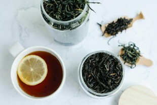 多样茶叶茶饮展示