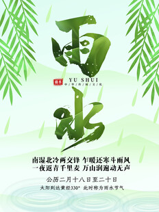 雨水海报