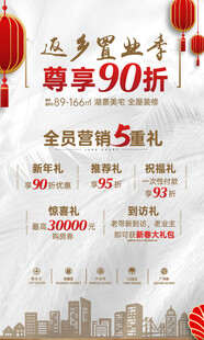 房产促销优惠活动海报