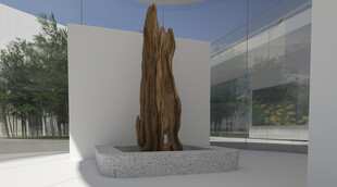 现代户外木雕艺术雕塑