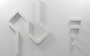 白色几何建筑模型