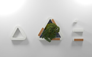 创意几何书架绿植装饰