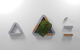 几何形状绿植装饰摆件