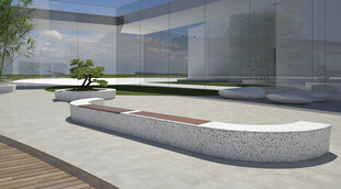 现代户外景观休憩区