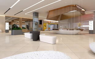 现代简约风格办公大厅空间